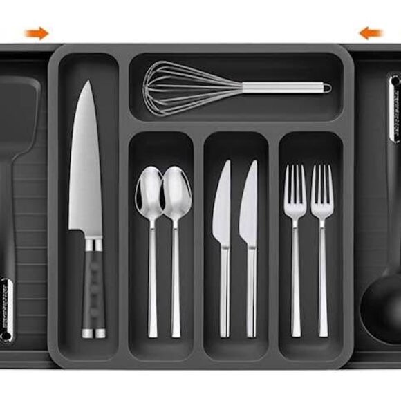 BGIUSQF Cutlery Tray for Drawers, Expandable Insert, 7 Squares 50 x 36. - Picture 1 of 5
